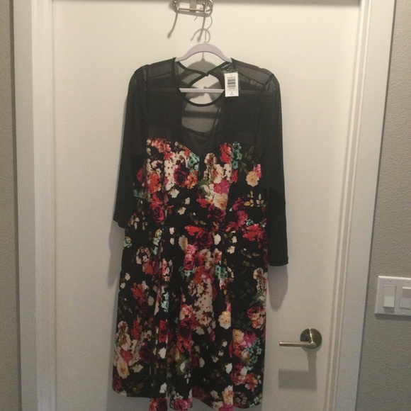 FIT & FLARE SCUBA MINI DRESS - Picture 3 of 8